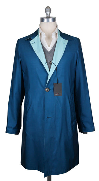 Kiton Blue Reversible Raincoat - (COATX11) - Parent