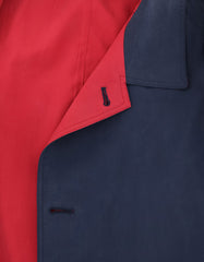 Kiton Navy Blue Reversible Raincoat - (COATX17) - Parent