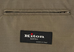 Kiton Olive Green Silk Solid Raincoat - (COATX10) - Parent