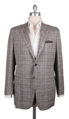 Kiton Brown Cashmere Blend Plaid Sportcoat - (201803062) - Parent
