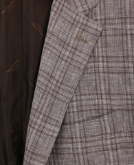 Kiton Brown Cashmere Blend Plaid Sportcoat - (201803062) - Parent