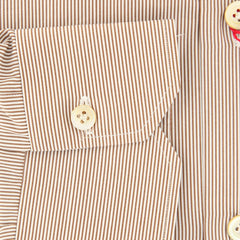 Kiton Light Brown Striped Shirt - Slim - (KT-H427408CCA1) - Parent