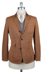 Kiton Brown Cotton Solid Jacket - (JKTCOBLUSLDX13) - Parent