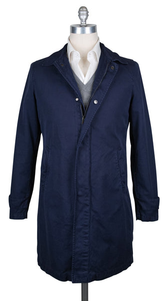 Kiton Blue Cotton Solid Jacket - (JKTSEBLUX7) - Parent