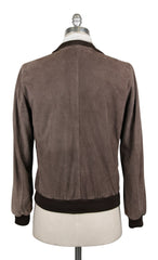 Kiton Brown Leather Solid Jacket - (JKTLHBRNSLDX10) - Parent