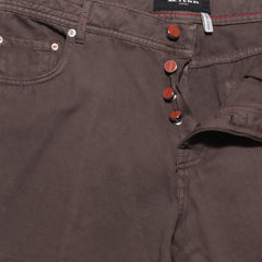 Brown Solid Cotton Pants - Slim - (1083) - Parent