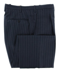 New $8700 Kiton Navy Blue Super 180's Striped Suit - (UA811Z4913R7) - Parent