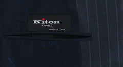 New $8700 Kiton Navy Blue Super 180's Striped Suit - (UA811Z4913R7) - Parent