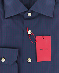 Kiton Navy Blue Check Shirt - Slim - (KT-H0489503FAA1) - Parent