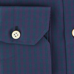 Kiton Navy Blue Check Shirt - Slim - (KT-H0489503FAA1) - Parent