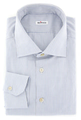 Kiton Blue Micro-Check Shirt - Slim - 18/45 - (KT-UCC-H05424-09FA)