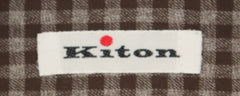 Kiton Brown Check Shirt - Slim - (UCCH56425FAA1) - Parent
