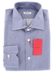 Kiton Blue Fancy Shirt - Slim - 15.75/40 - (KT-UCCH0566506FAA1)