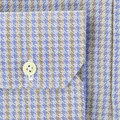 Kiton Brown Houndstooth Shirt - Slim - (KTUCC0566708) - Parent