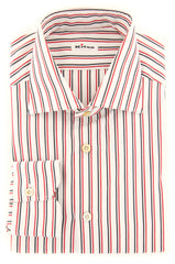 Kiton Red Striped Shirt - Slim - 15.75/40 - (KTUCC-H05676-01FAA1)