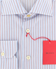 Kiton Light Blue Striped Shirt - Slim - (KTUCC-H06021-03FA) - Parent