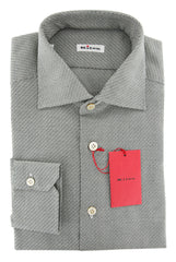 Kiton Dark Green Fancy Shirt - Slim - 15.75/40 - (KTUCC0602705)