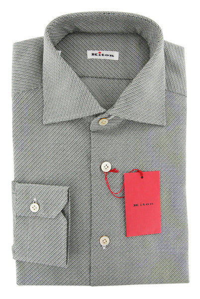 Kiton Dark Green Fancy Shirt - Slim - (KTUCC0602705) - Parent