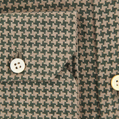 Kiton Brown Houndstooth Shirt - Slim - (KTUCC0602811) - Parent