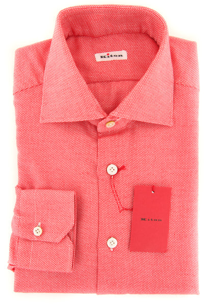 Kiton Red Shirt - Slim - (KT-H0609802FAA1) - Parent