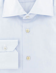 Kiton Light Blue Solid Cotton Dress Shirt - Slim - (681) - Parent