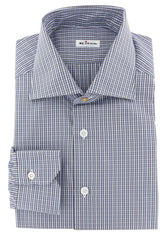 Kiton Light Blue Plaid Cotton Shirt - Slim - 15.5/39 - (650)
