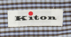 Kiton Light Blue Plaid Cotton Shirt - Slim - (650) - Parent