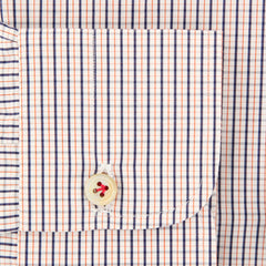 Kiton Cream Micro-Check Shirt - Slim - (FN920179) - Parent