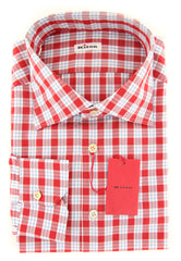 Kiton Red Plaid Shirt - Slim - 15/38 - (KT-H425702FAA1)