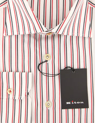 Kiton Off White Striped Shirt - Slim - (KT1212175) - Parent