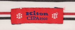 Kiton Off White Striped Shirt - Slim - (KT1212175) - Parent