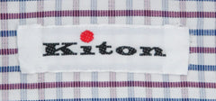 Kiton White Check Shirt - Slim - (KT1251710) - Parent