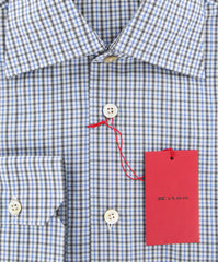 Kiton Light Blue Plaid Shirt - Slim - (KT1127171) - Parent
