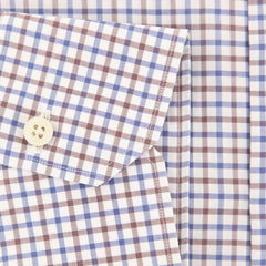 Kiton Light Brown Micro-Check Shirt - Slim - (KT9141711) - Parent