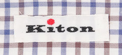 Kiton Light Brown Micro-Check Shirt - Slim - (KT9141711) - Parent