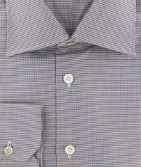Kiton Brown Micro-Houndstooth Shirt - Slim - (KT113175) - Parent