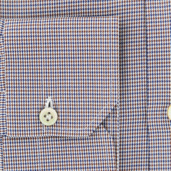 Kiton Brown Micro-Houndstooth Shirt - Slim - (KT113175) - Parent