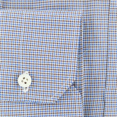 Kiton Light Blue Micro-Houndstooth Shirt - Slim - (KT126178) - Parent