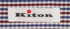 Kiton Burgundy Red Micro-Check Shirt - Slim - (KT125172) - Parent