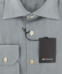 Kiton Dark Green Fancy Shirt - Slim - (KT105179) - Parent