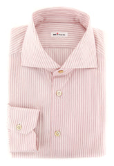 Kiton Cream Striped Shirt - Slim - Size 16 1/2 (US) / 42 (EU) - (KT109175)