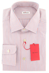 Kiton Red Striped Shirt - Slim - 15.5/39 - (KTUCC542507)