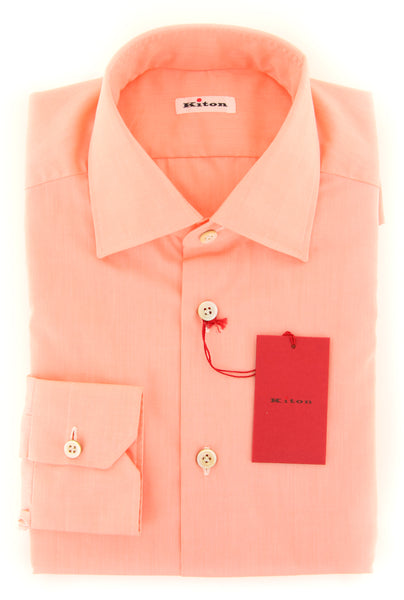 Kiton Orange Melange Shirt - Slim - (KT-UCC-H557311) - Parent