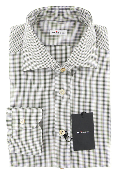 Kiton Green Plaid Shirt - Slim - (H521505WA1) - Parent