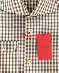 Kiton Brown Check Shirt - Slim - (KTUCM-H430108MBA1) - Parent