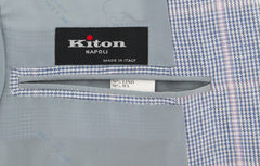 Kiton Blue Linen Blend Plaid Sportcoat - (UG2067C8808R8) - Parent