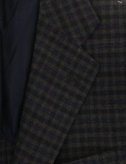 Kiton Dark Brown Wool Blend Check Sportcoat - (593) - Parent