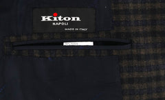 Kiton Dark Brown Wool Blend Check Sportcoat - (593) - Parent