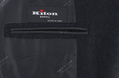Kiton Black Cashmere Solid Sportcoat - (201803053) - Parent