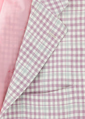 Kiton Lavender Purple Cashmere Blend Plaid Sportcoat - (595) - Parent